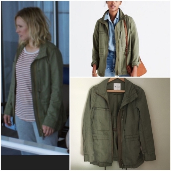 Madewell Fleet Dispatch Jacket Palm Tree Green Blogger Favorite Gal Meets Glam - Picture 7 of 14